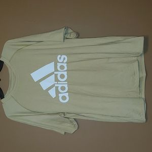 Adidas Essential logo tee tan size:small